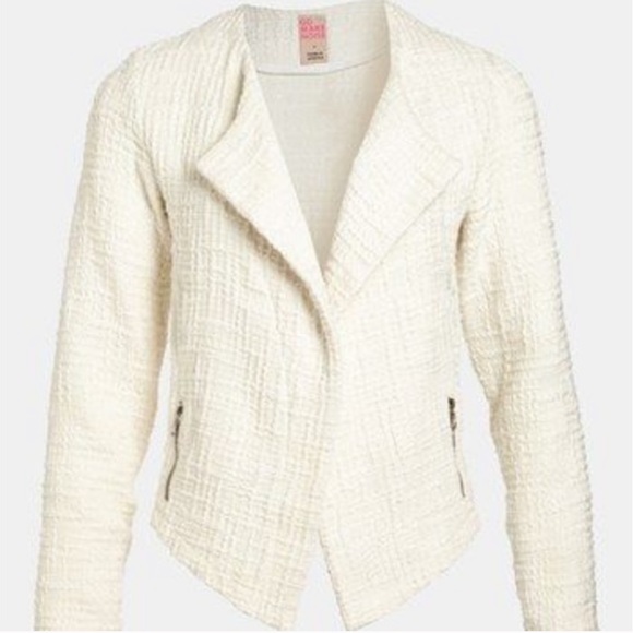 Go Make Noise Textured Drape Front Jacket - Picture 2 of 3